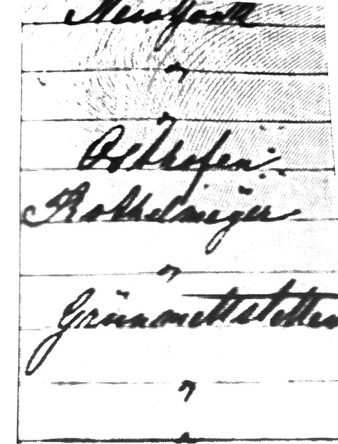 passenger manifest Bremen to New York-what is the town beginning with letter R in center