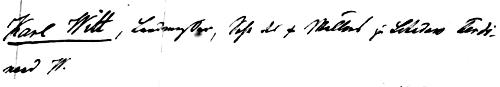marriage record of Karl Witt