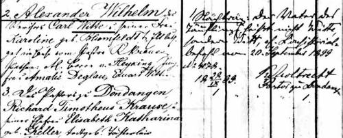 baptism Alexander Witt 1881